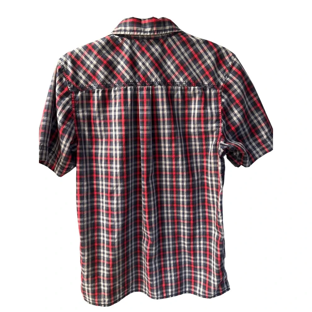 The North Face Mens Short Sleeve‎ Plaid Button Up Shirt Size S/P